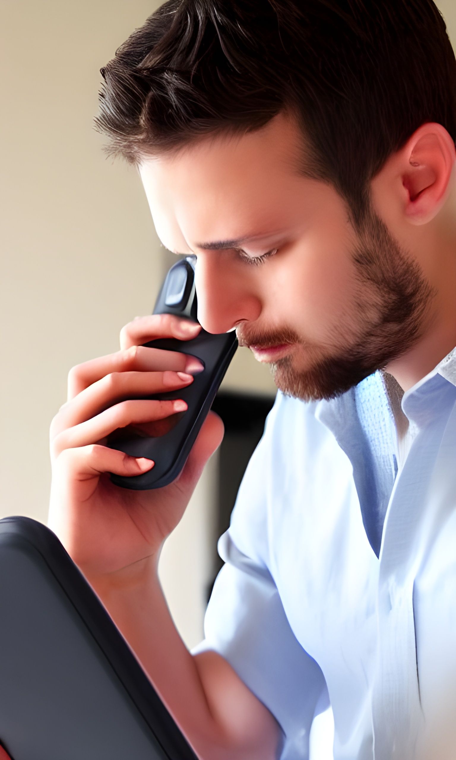 Ignoring Boyfriend on Work Phone