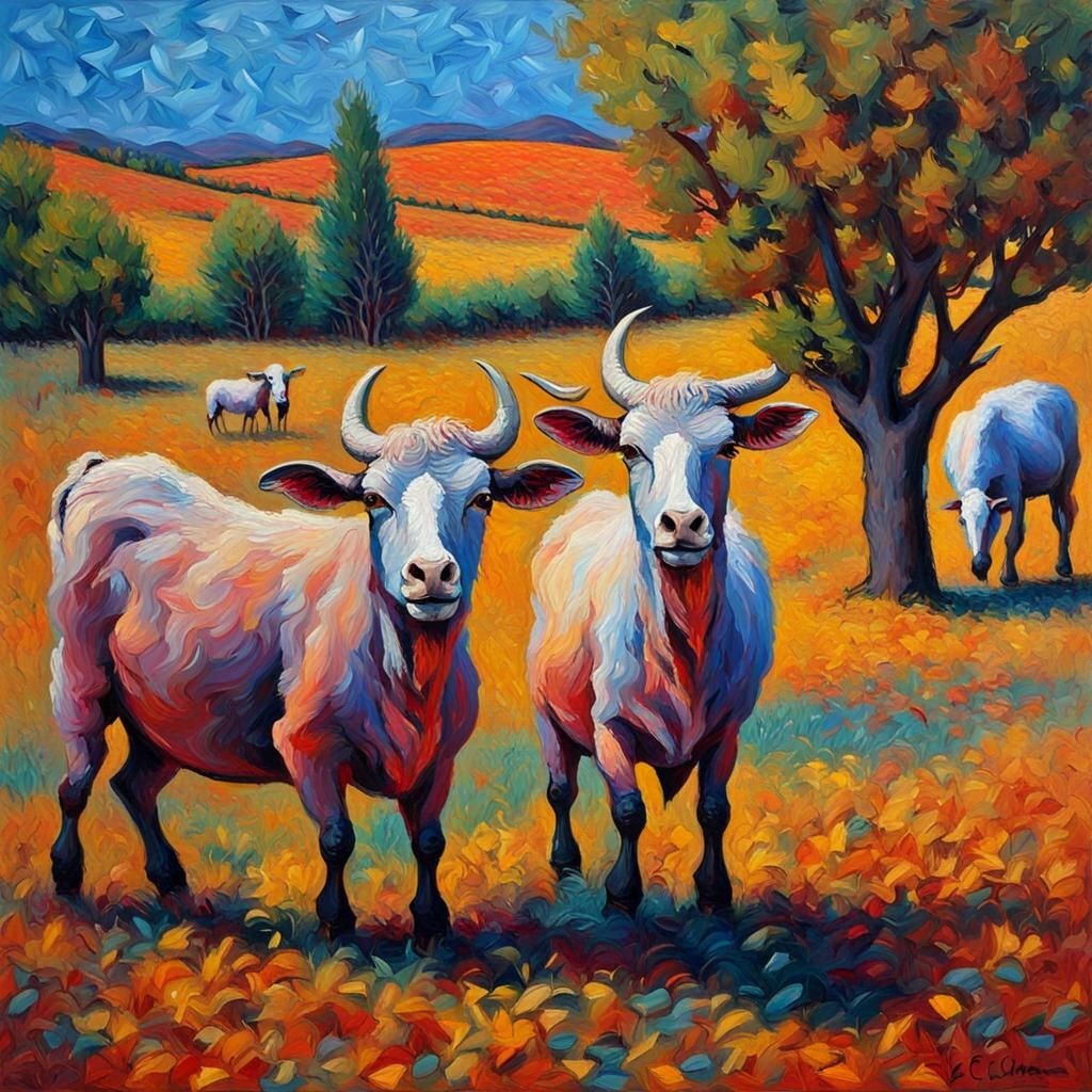 El Chupacabras in Expressionist Oil Painting