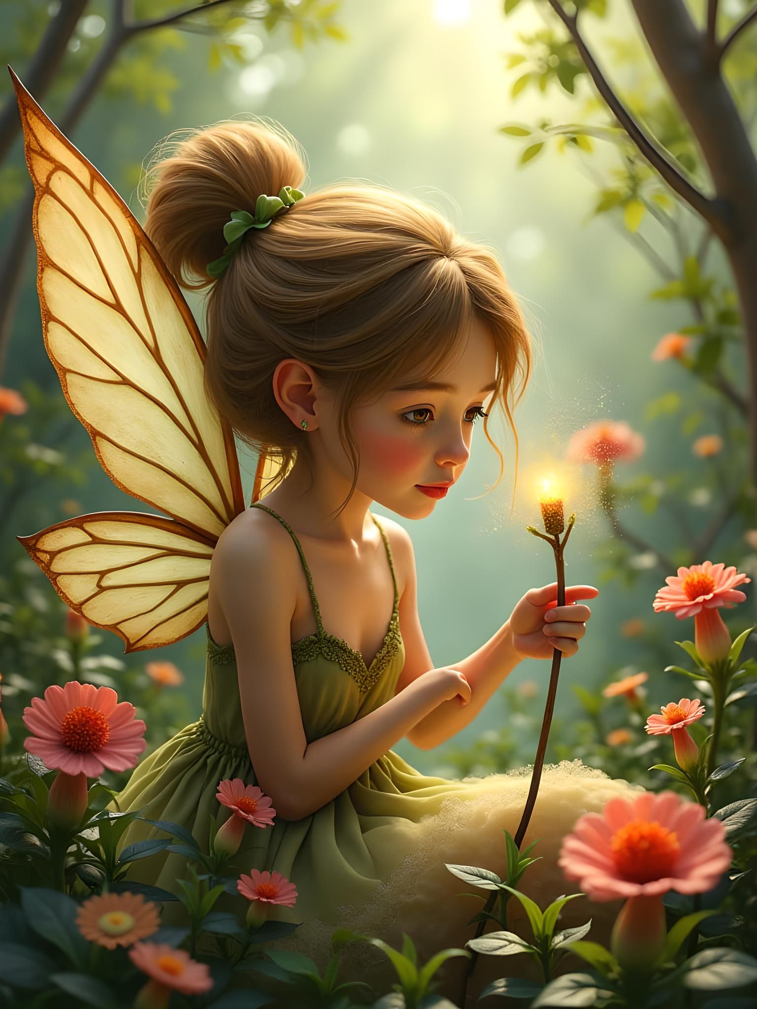 Enchanting Fairy Garden: A Whimsical AI Image