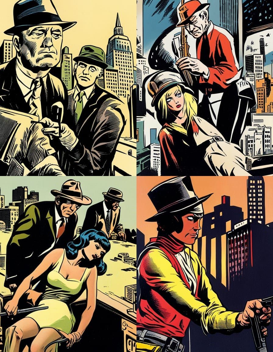 Figure in Alex Toth Comic Style