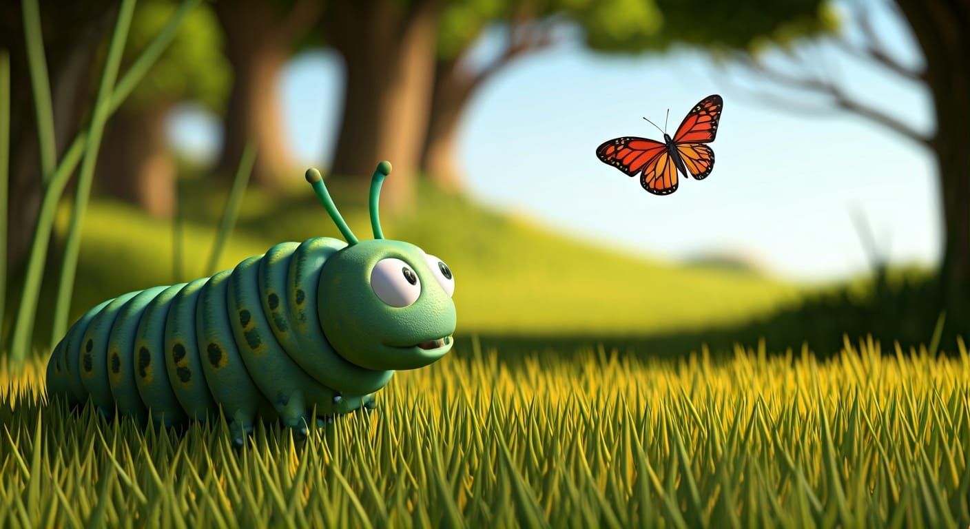 Caterpillar's Dream: Aardman-Style Butterfly Flight