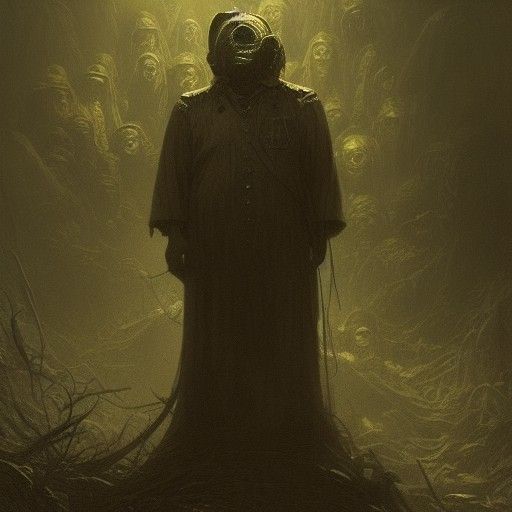 Horrific Chief Wiggum in Gustave Doré Style