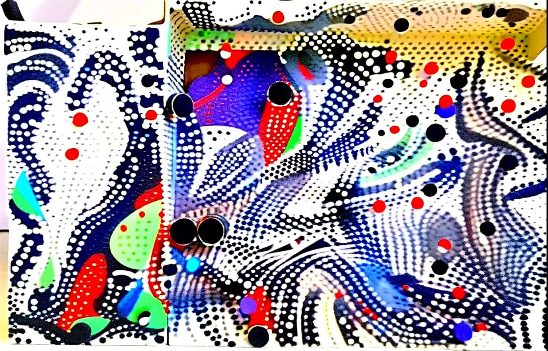 Dotted Abstract Galaxy Puzzle in Aleatoric Style