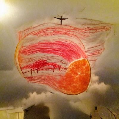 Child's Drawing: Blood Orange Sky, The Rapture