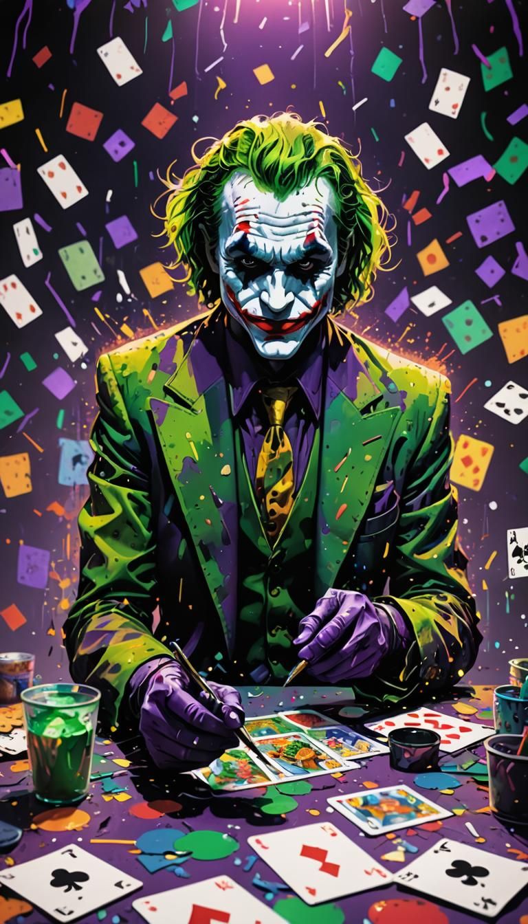Joker at Desk: Time-Lapse Digital Comic Art