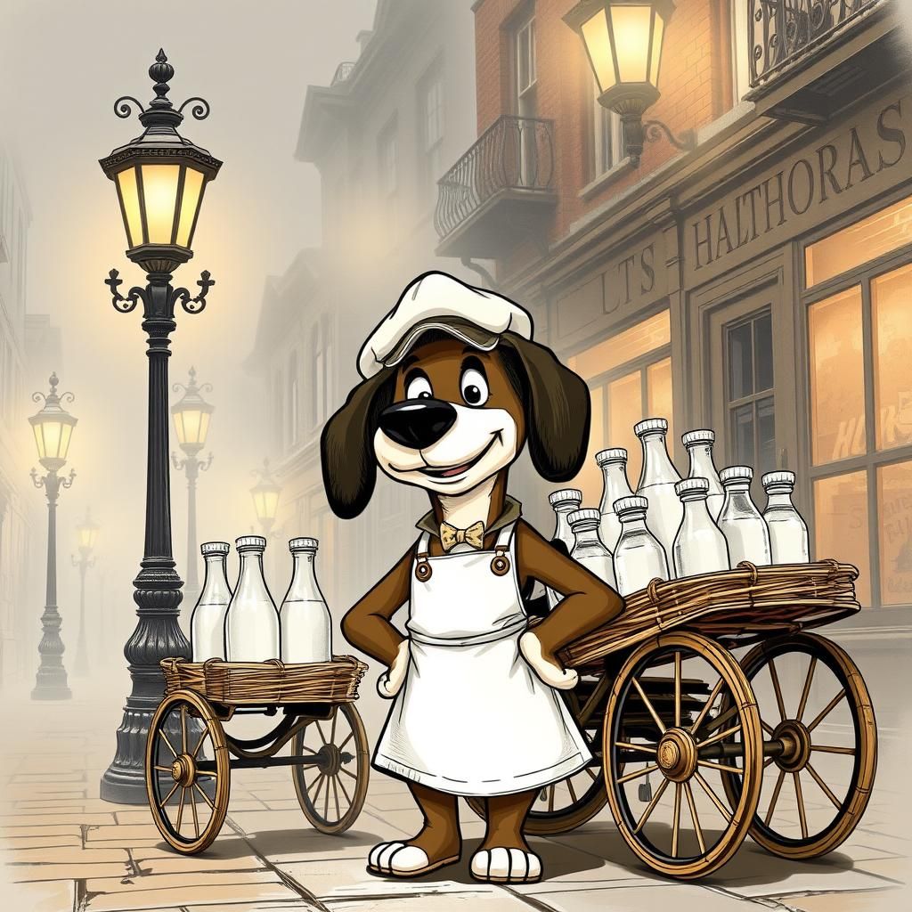 Pif the Dog as Detailed Pencil Sketch