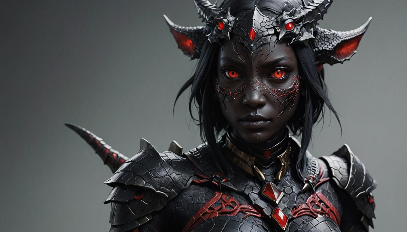 Anthropomorphic Reptile Woman in 3D Anime Art