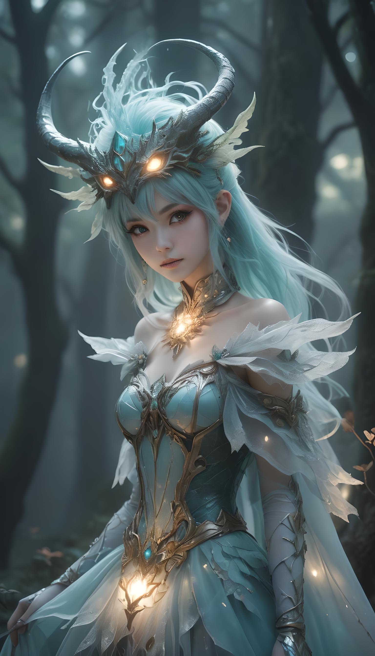 Anime Monster Girl in Detailed 3D Art
