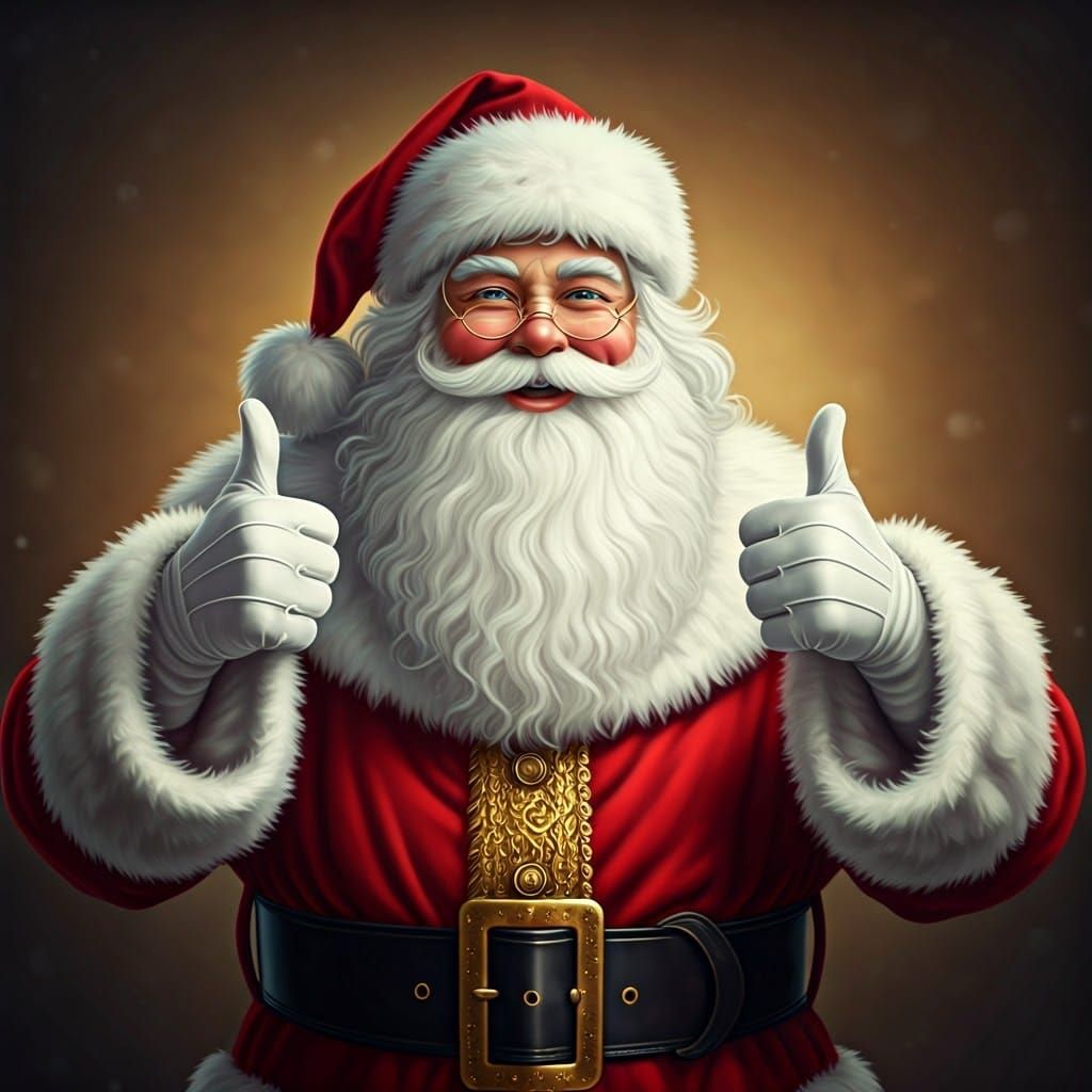 Jovial Santa Claus in Whimsical Nostalgic Realism