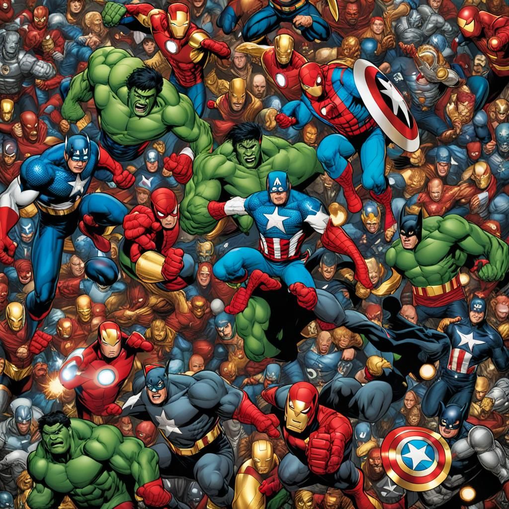 Epic Marvel vs DC Showdown with Bokeh