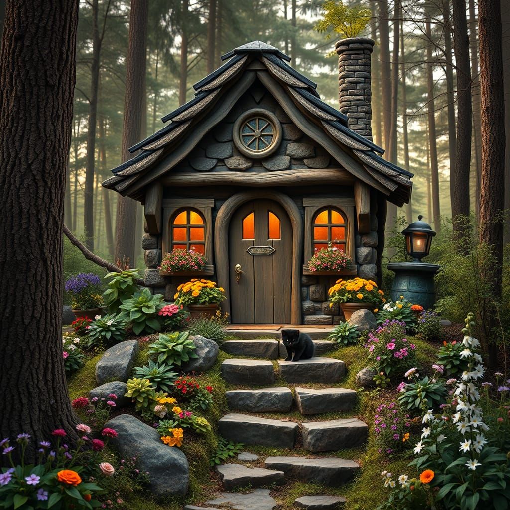 Enchanted Cottage in Whimsical Woodland