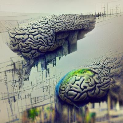 Detailed Matte Painting of a Human Brain