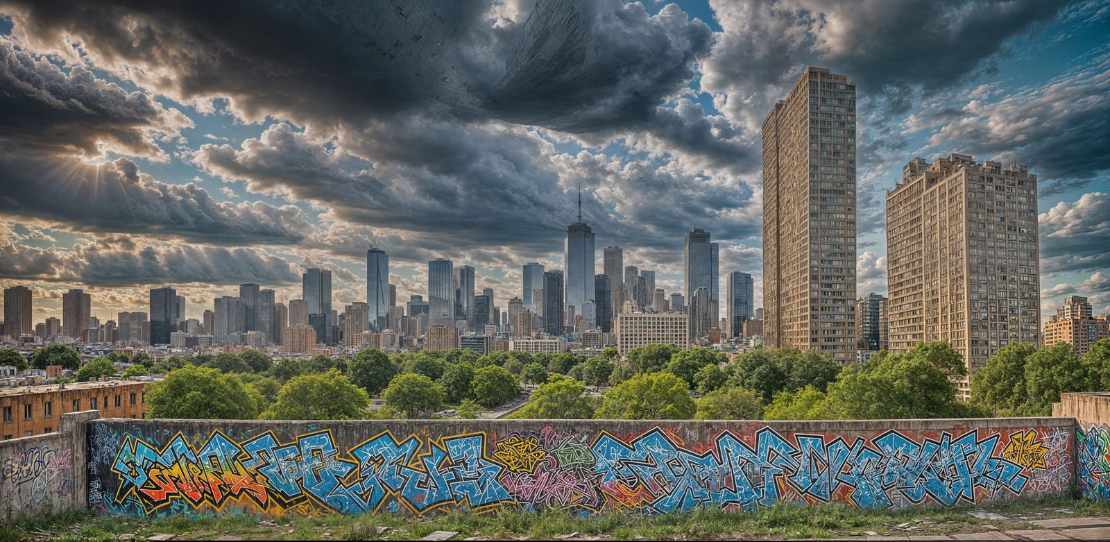Nature Versus Graffiti in Urban Decay