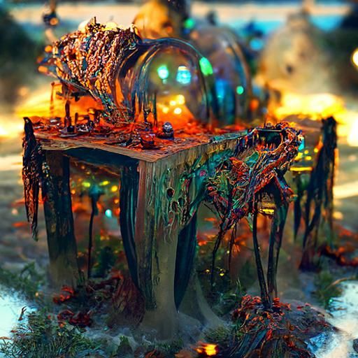 Alien Ruins in Hyperdetailed Digital Matte Painting