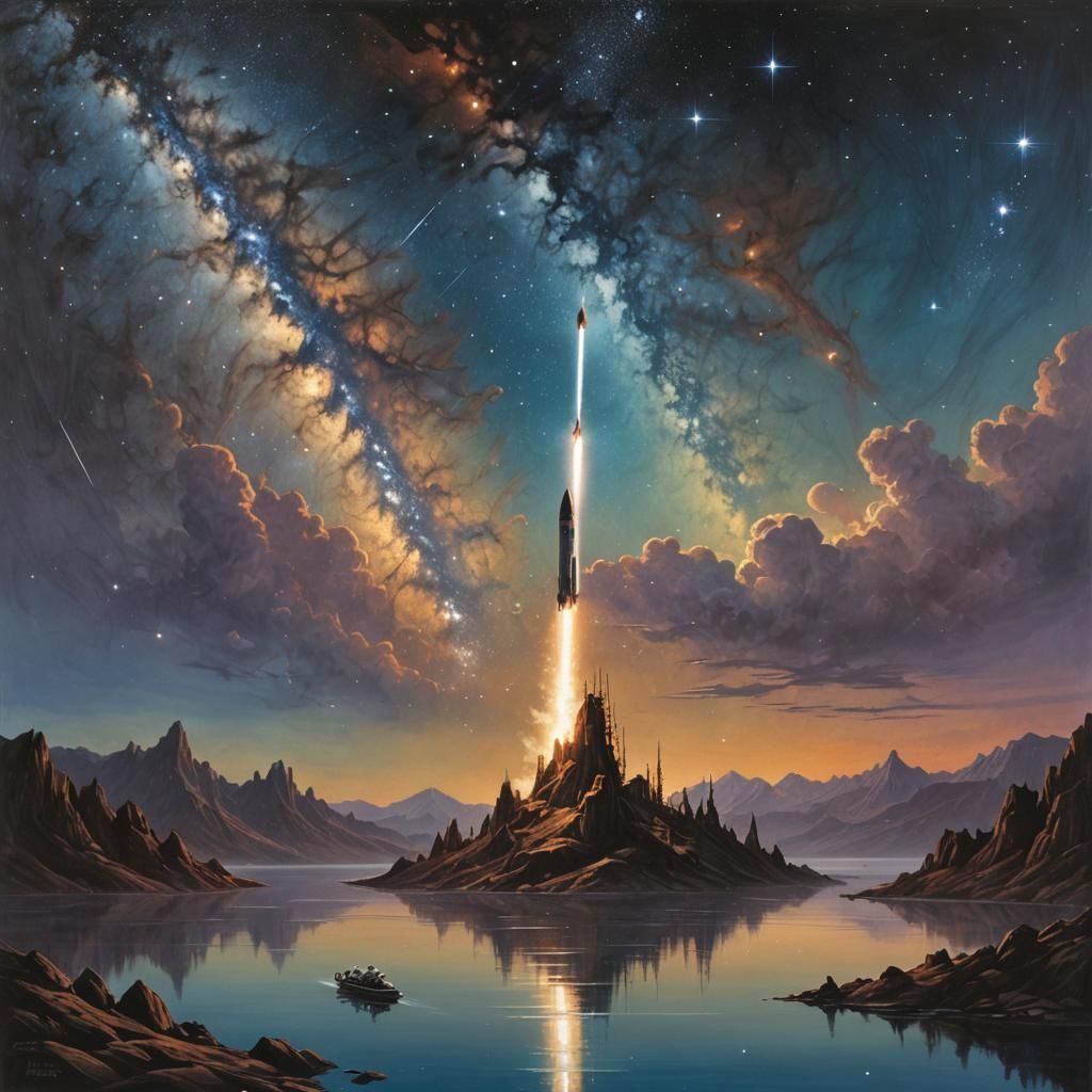 Rockets Launching into Milky Way Galaxy