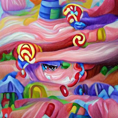 Vibrant Gouache Candyland Depicts Pain and Loneliness