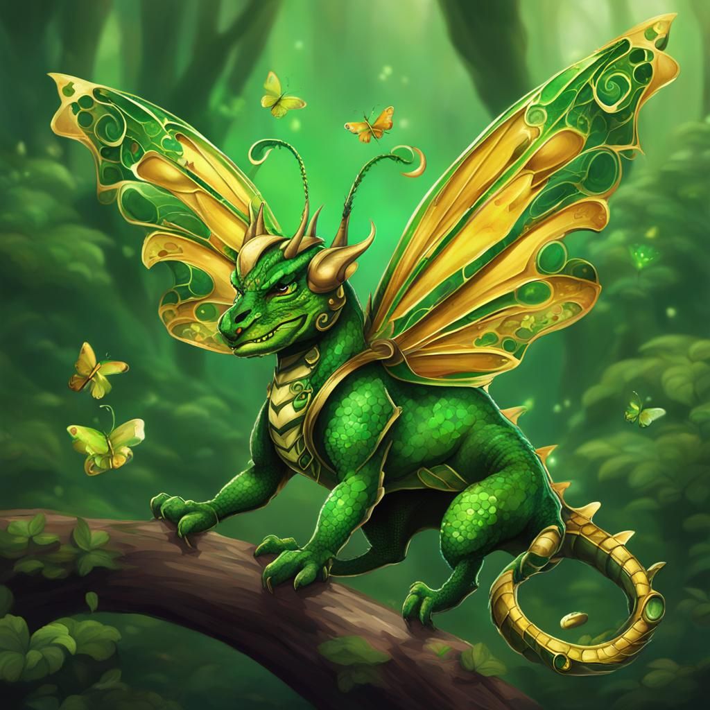 Leprechaun Butterfly Dragon: A Whimsical Hybrid