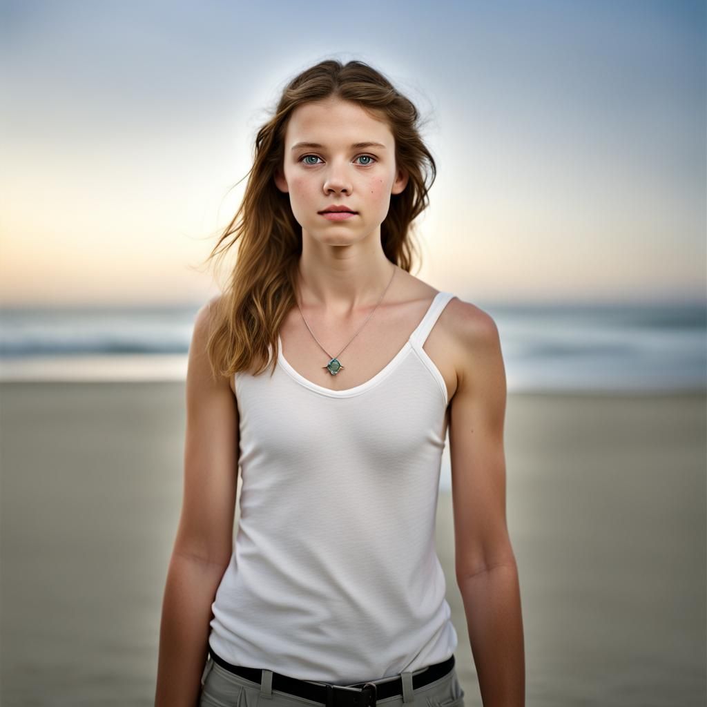Professional Portrait of Teen Girl on Beach