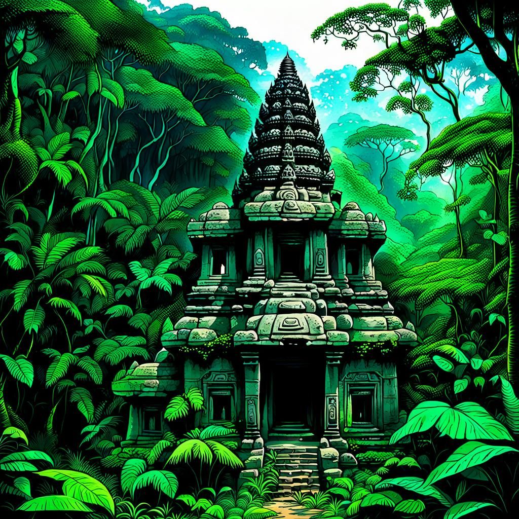 Ancient Jungle Temple Ruins