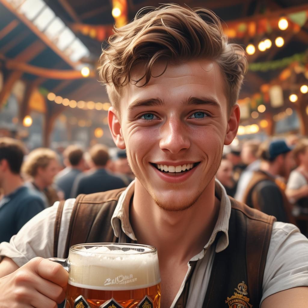 Oktoberfest: A Hyperrealistic Portrait of an Irish Lad