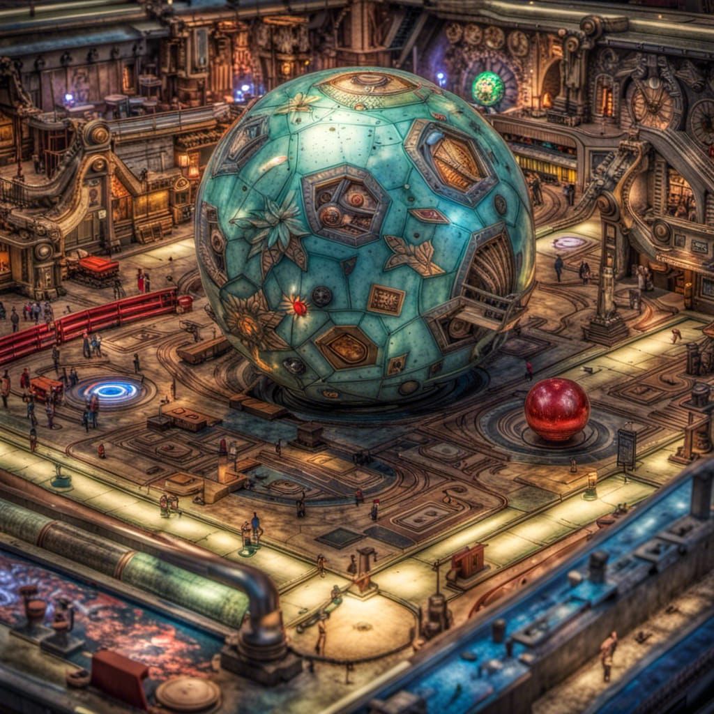 Lost Miniature Human on Giant Pinball Table