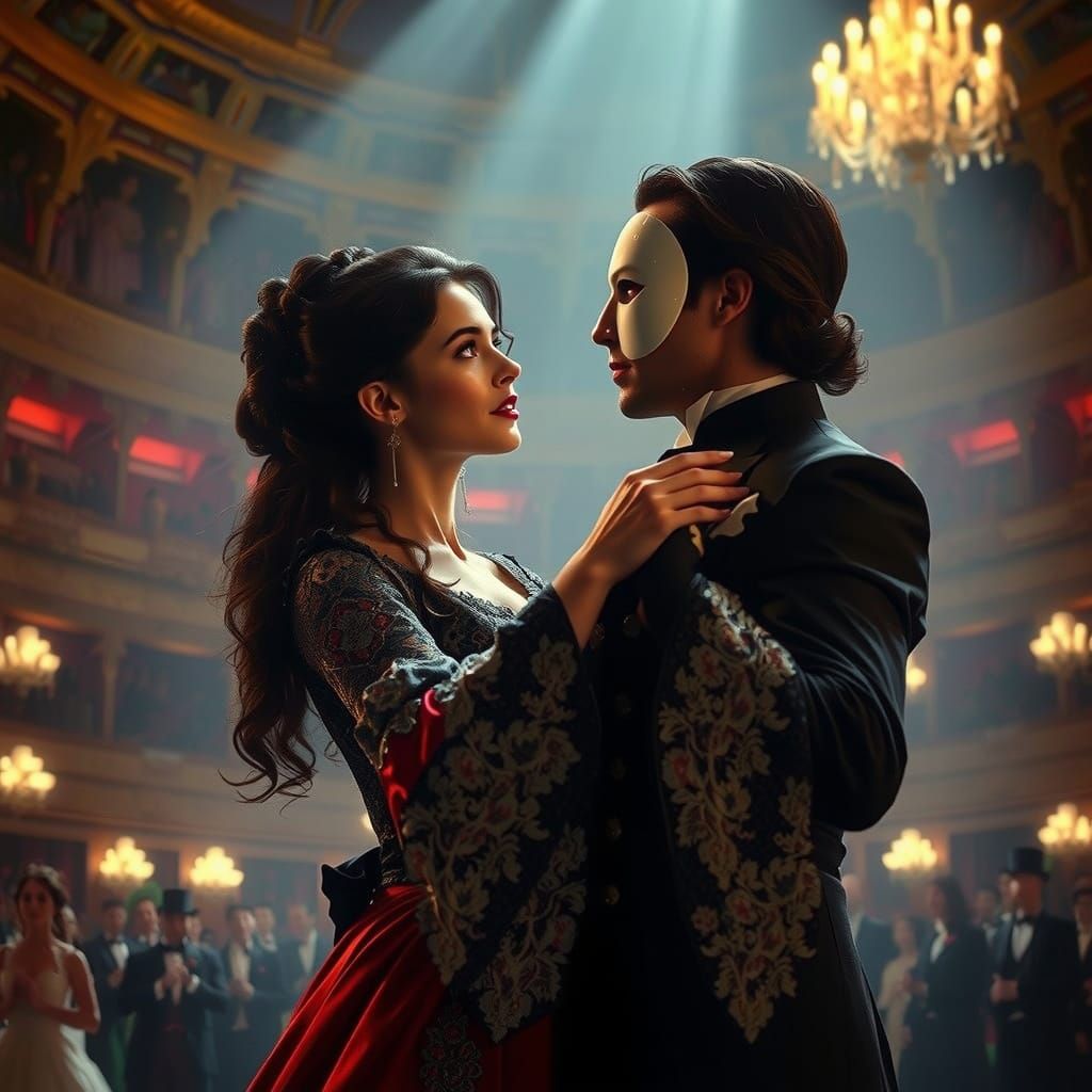 Elegant Christine in Victorian Gown, Locked in Tense Moment ...