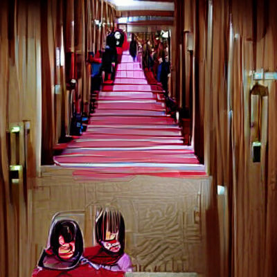 Abstract Horror Scene of Isolation and Dread