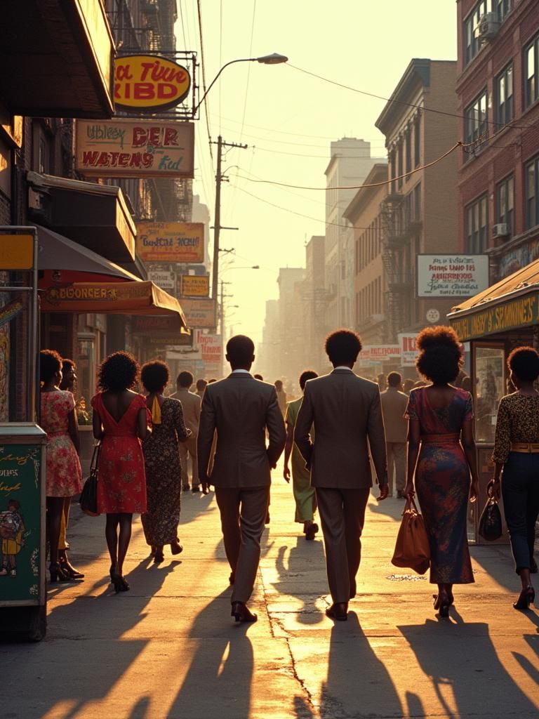 Harlem Street Scene in the 1980s