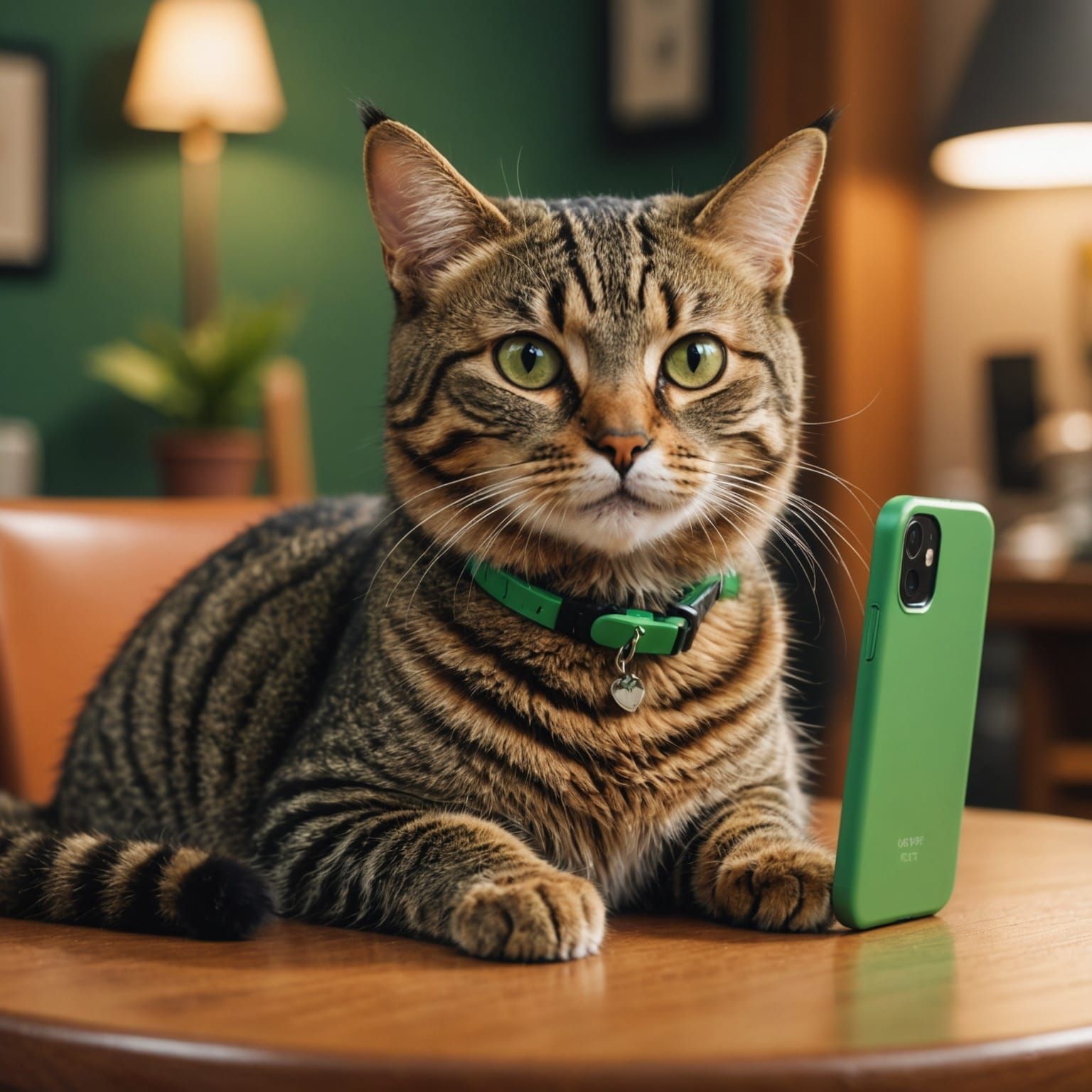 Smug Tabby Cat with Illustrated Phone Case