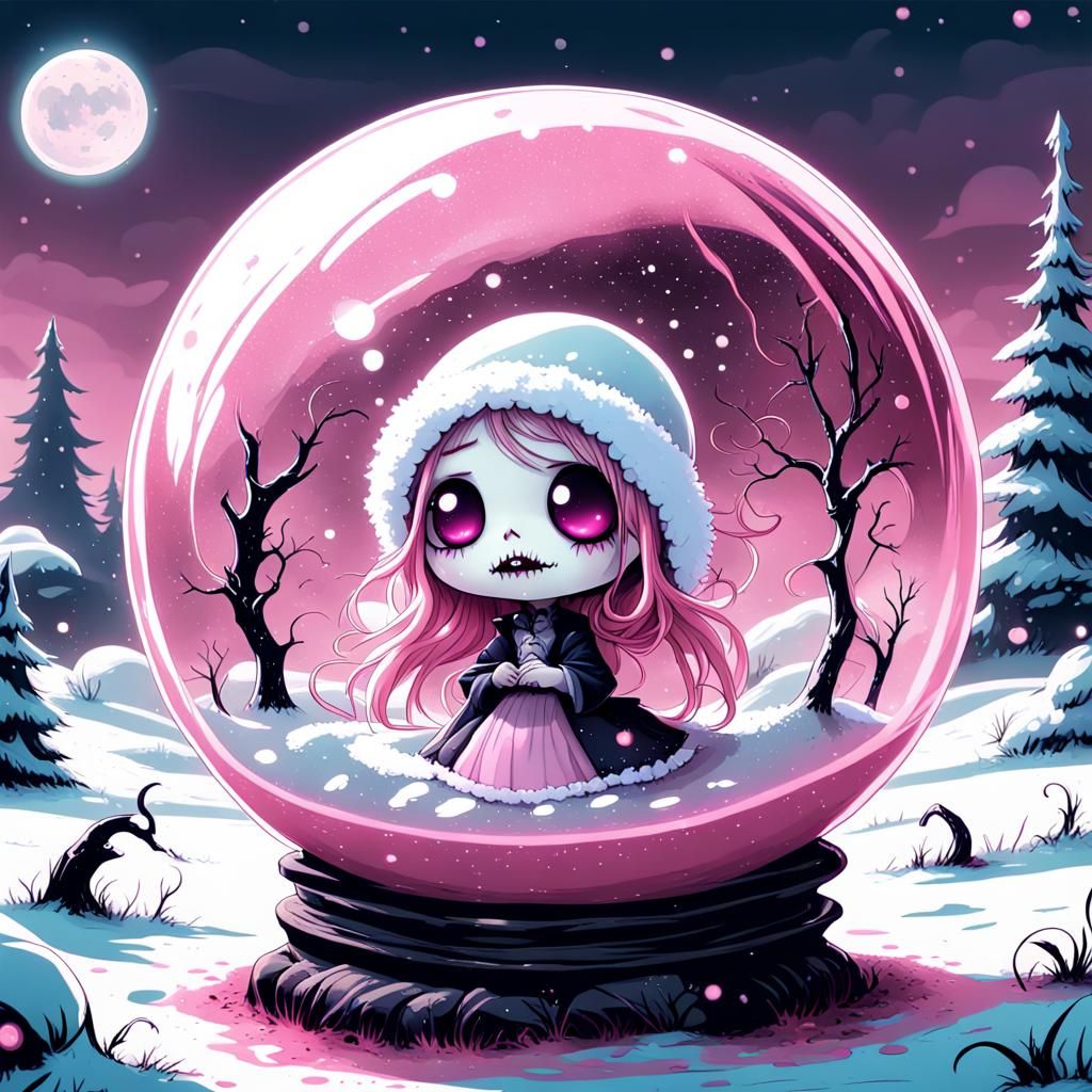 " boule à neige alice halloween "