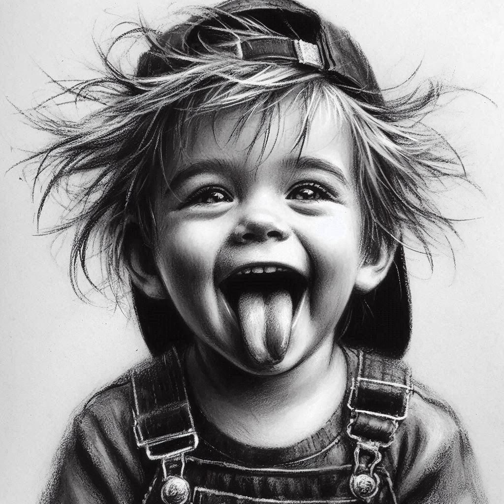 Classic Charcoal Drawing