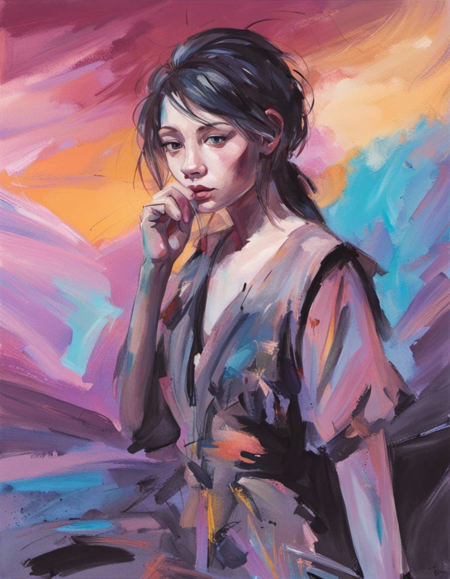 Anthropomorphic Portrait in Chaotic Garage, Darkly Romantic ...