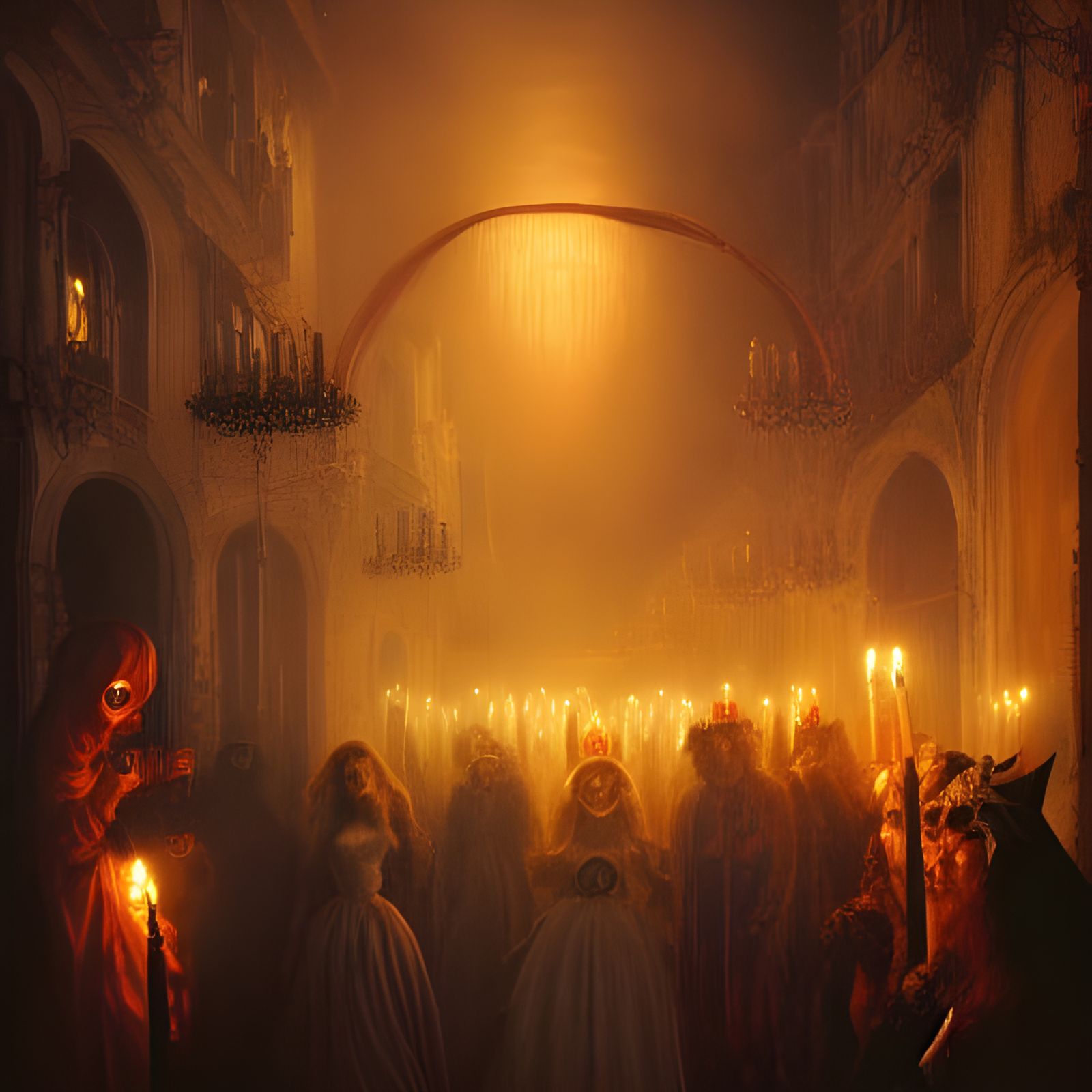 Italian Masquerade: A Halloween Fantasy Art