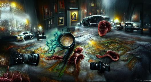 Lovecraft Yog-Sothoth Crime Scene Investigation in Noir Styl...