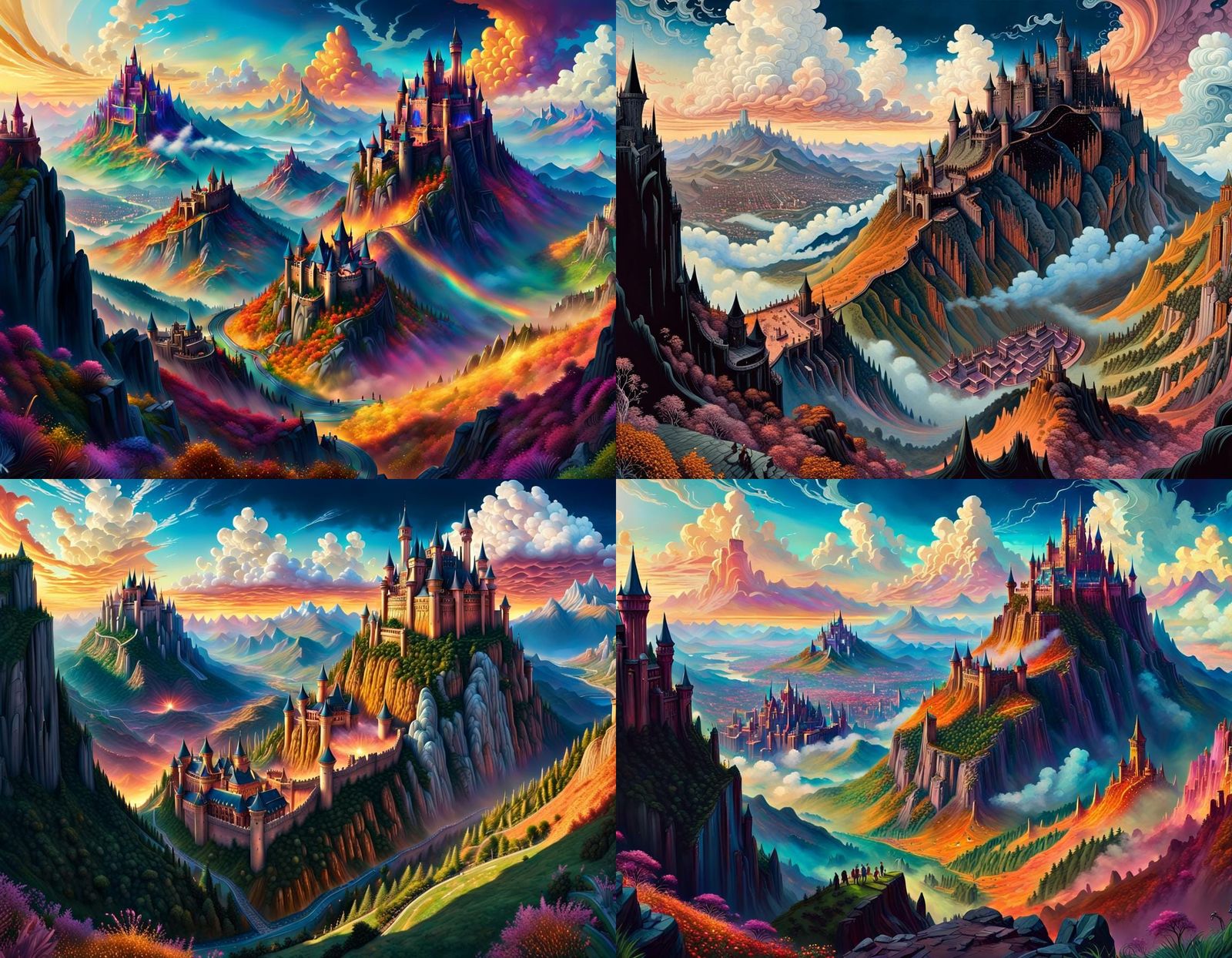 Vast Fantasy Kingdom with Magical Castle City