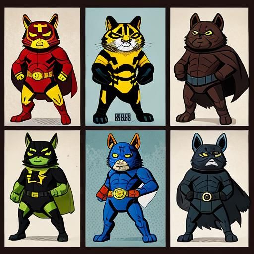 Animals Reimagined as Superheroes