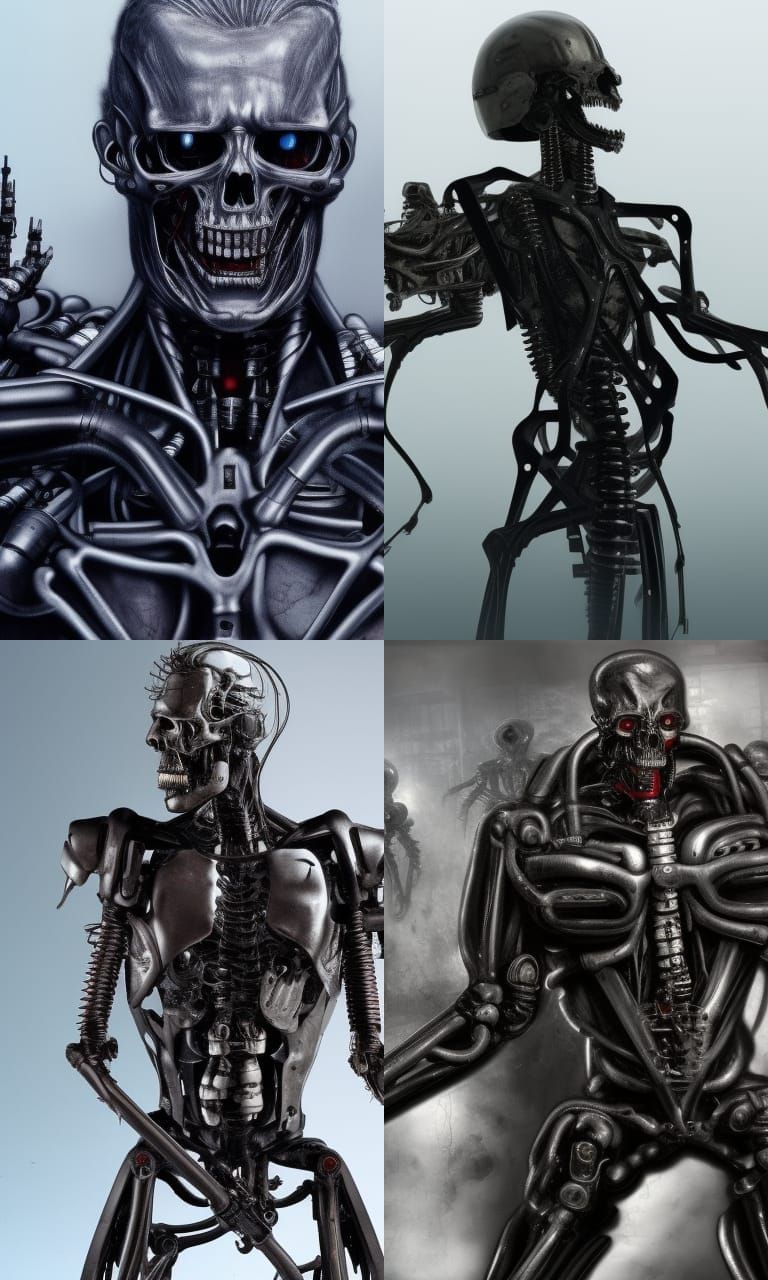 Metal Exoskeleton in Dark Fantasy Style