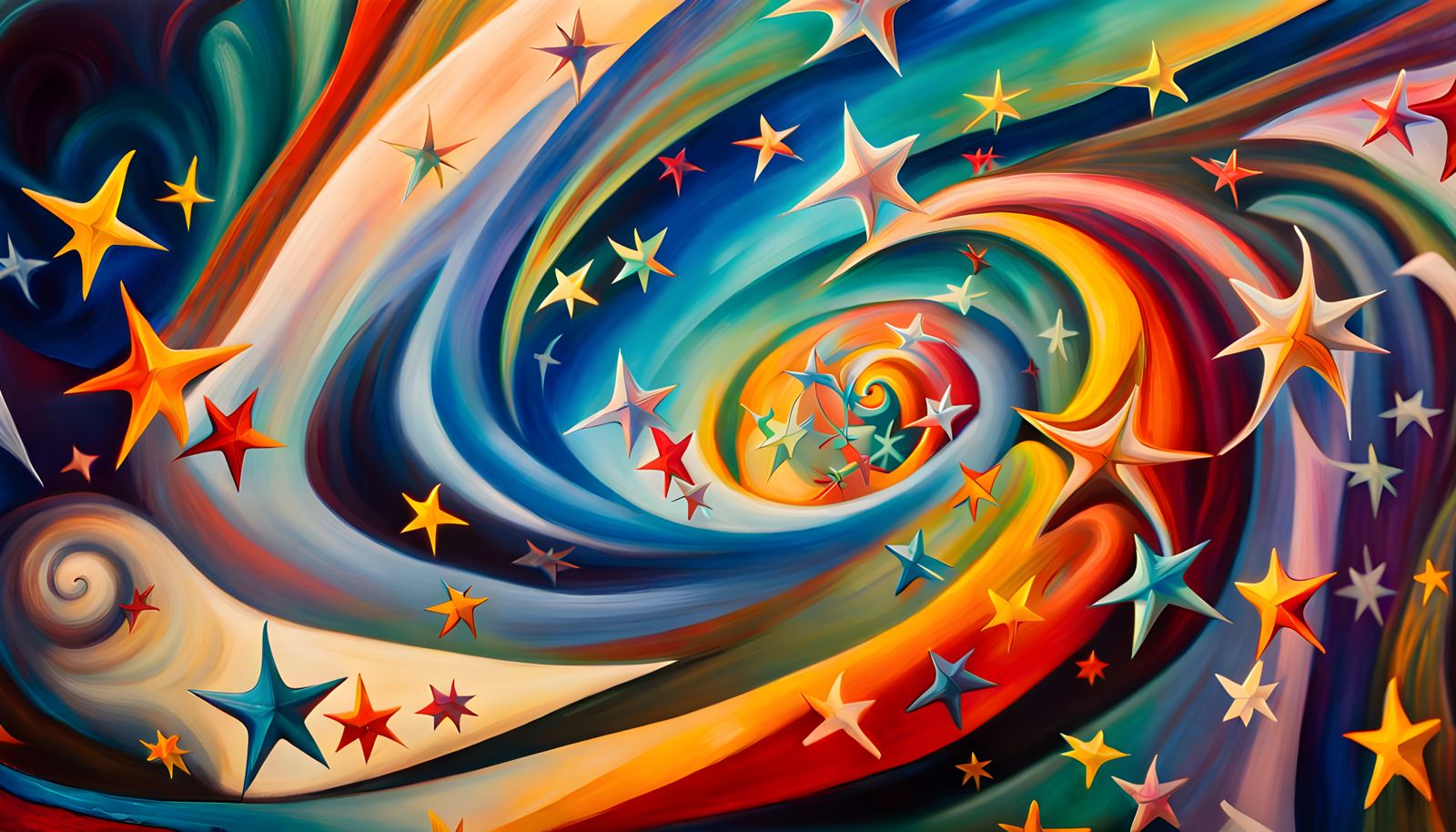 Vibrant Star Cluster Formation in Abstract Expressionism