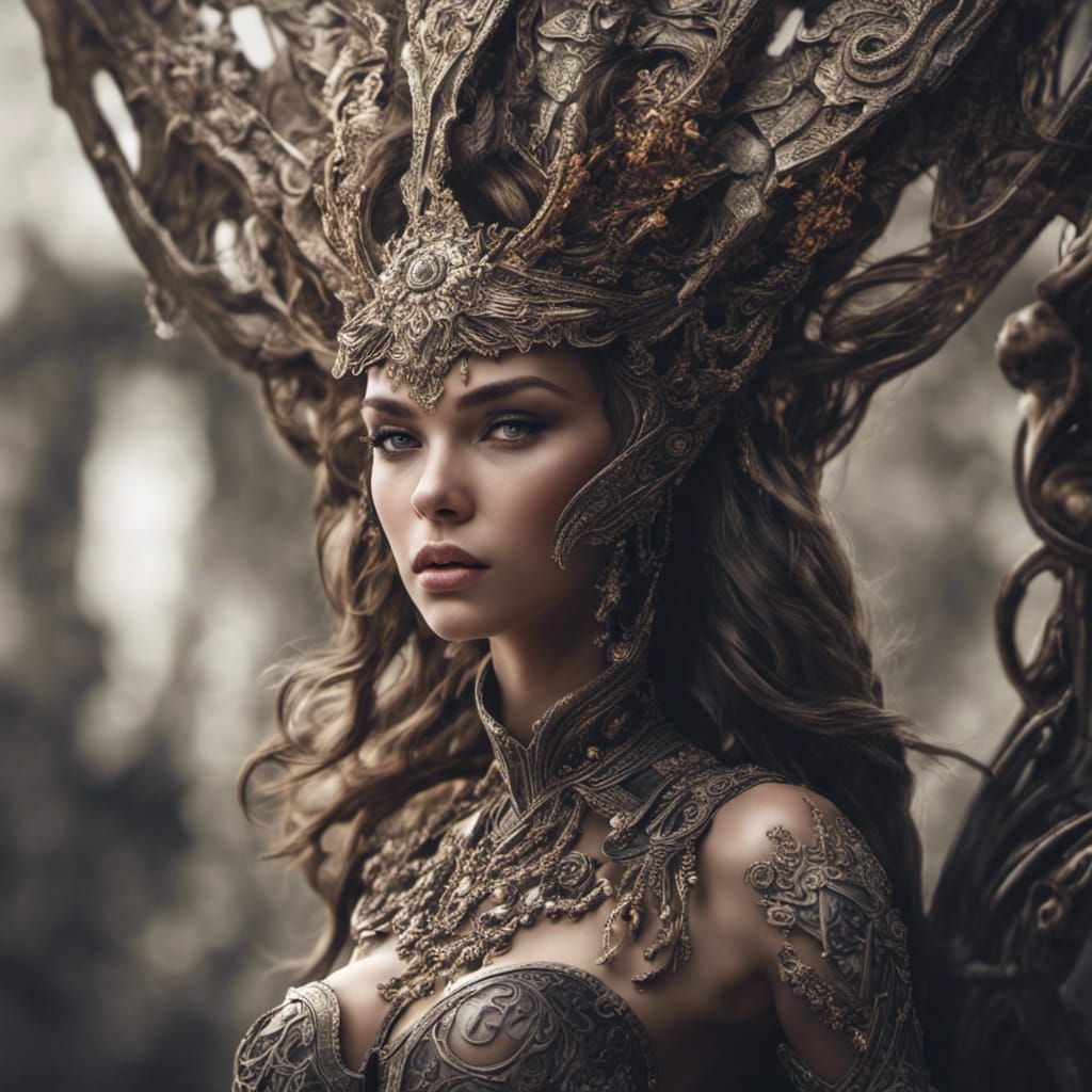 Hyperrealistic Fantasy Goddess in Cinematic Style