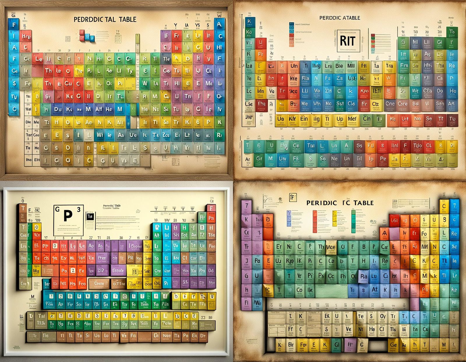 Whimsical 3D Periodic Table Art