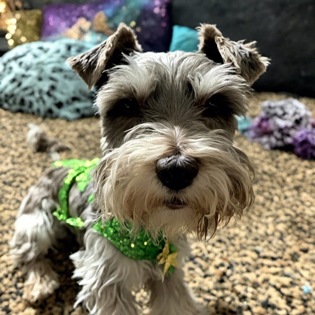 Sparkling Tinkerbell Dog in the Night