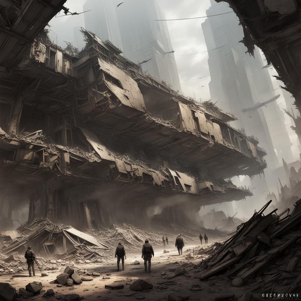 War-Torn Sci-Fi Landscape of Requiem