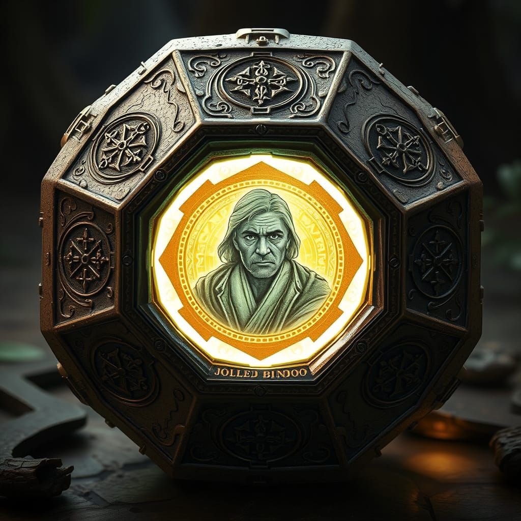 Hexagonal Holocron in Weathered Bronze and Phrik: A Mysterio...