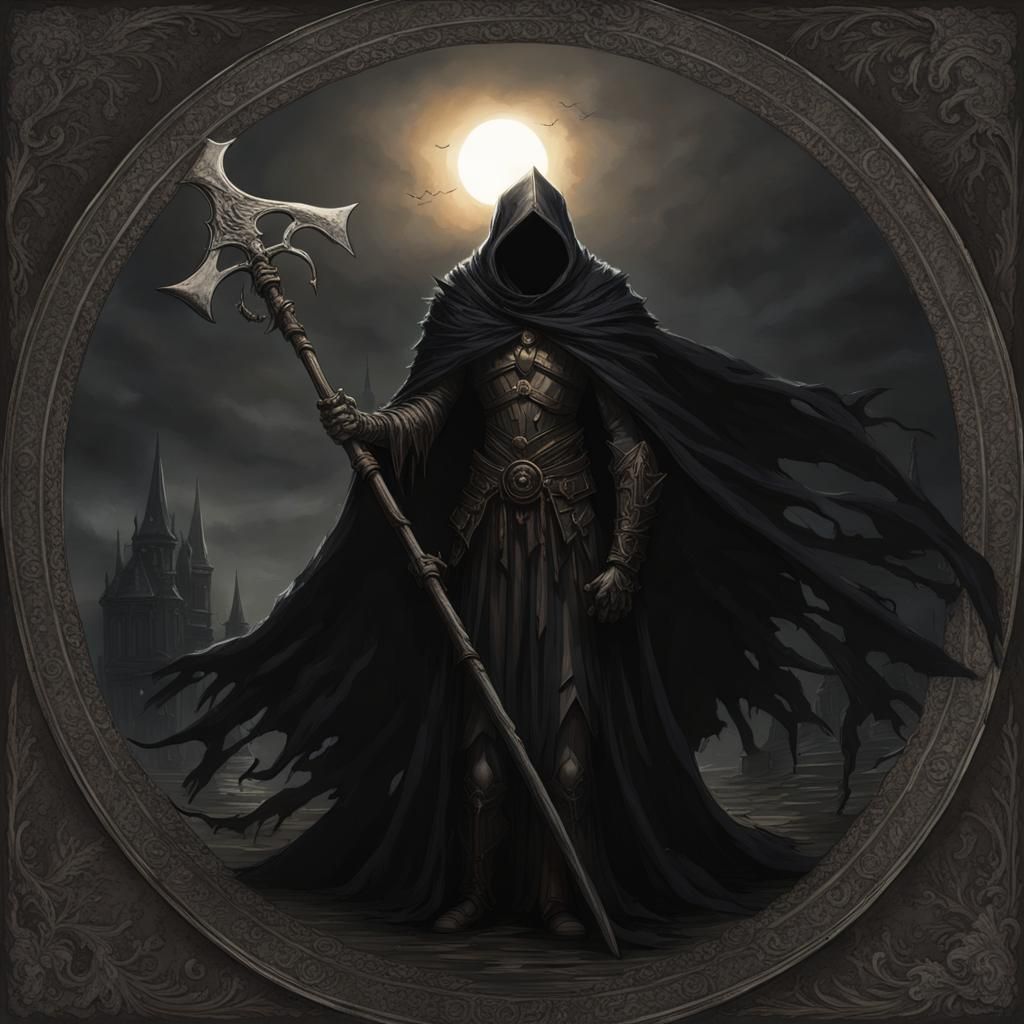 Dark Gothic Fallen Angel Under Eclipse