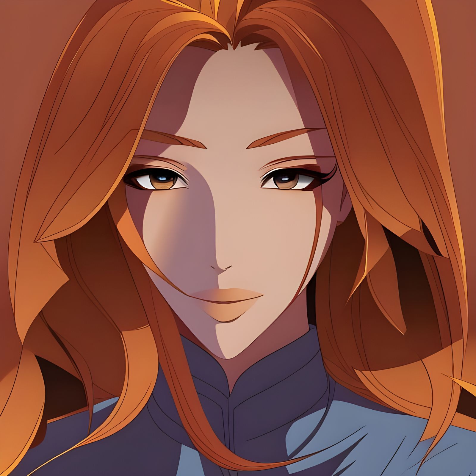 Beautiful Anime Woman in Flat Vector Art