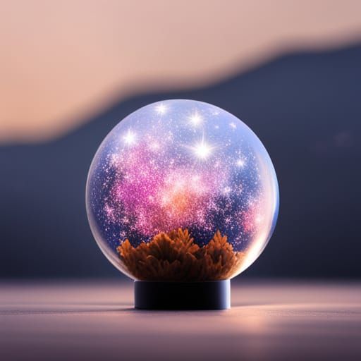 Galaxy Star Flower in Glass Globe