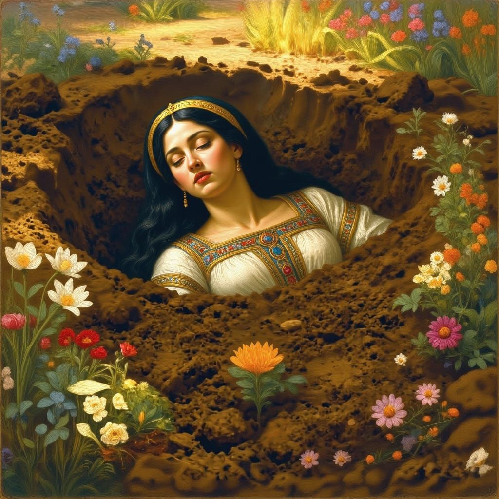 Dido's Grave: Inspired by Millais' Ophelia