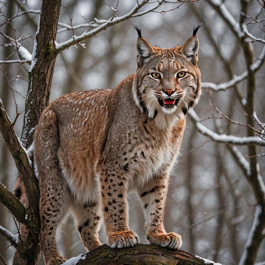 Lynx Ready to Pounce: Professional Wildlife Photography