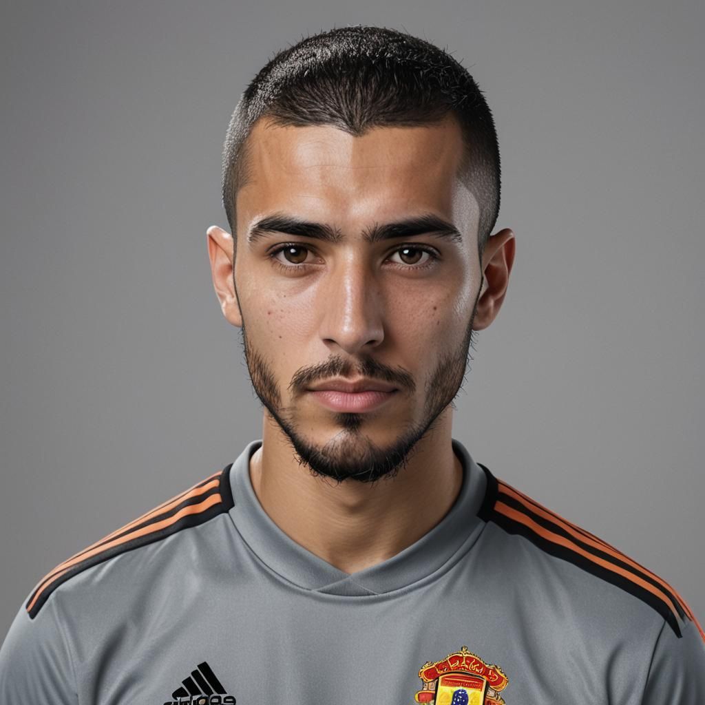 Detailed Portrait of Soccer Player in Studio Lighting
