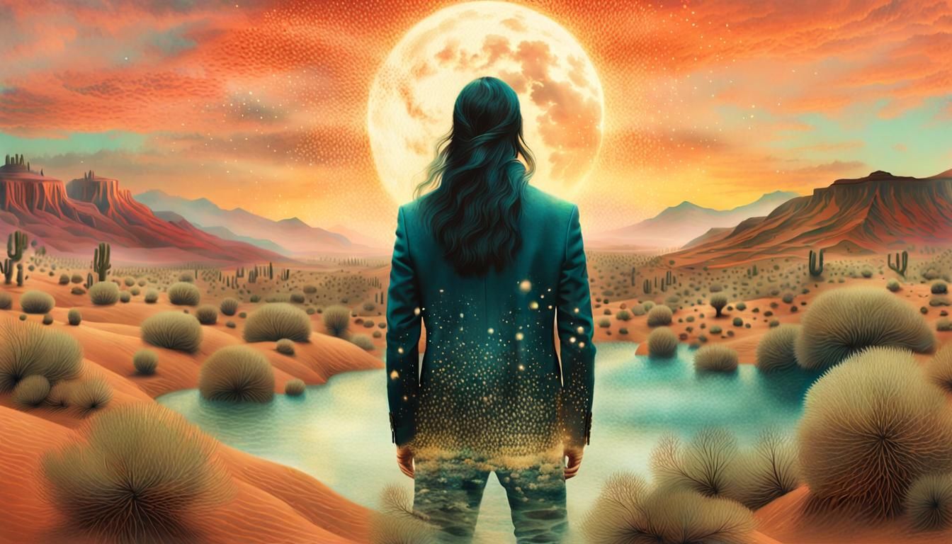 Gratitude Collage: Desert to Forest in Digital Art